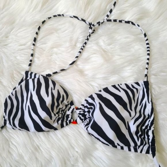 Victoria's Secret Swim Top Zebra Print ,Size S 🎈 - Picture 4 of 13